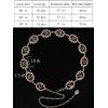 imageTOPACC Cowgirl Belts for Women Western Chain Belt Metal Concho Belt for Dresses Jeans Country Concert OutfitEgold