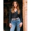 imageTOPACC Cowgirl Belts for Women Western Chain Belt Metal Concho Belt for Dresses Jeans Country Concert OutfitEgold