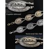 imageTOPACC Cowgirl Belts for Women Western Chain Belt Metal Concho Belt for Dresses Jeans Country Concert OutfitFsilver