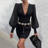 imageTOPACC Cowgirl Belts for Women Western Chain Belt Metal Concho Belt for Dresses Jeans Country Concert OutfitGgold