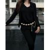 imageTOPACC Western Chain belt for Women Cowgirl Metal Concho Belt for Dresses Jeans Country Concert OutfitCgold