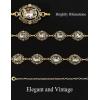imageTOPACC Western Chain belt for Women Cowgirl Metal Concho Belt for Dresses Jeans Country Concert OutfitCgold
