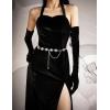 imageTOPACC Western Chain belt for Women Cowgirl Metal Concho Belt for Dresses Jeans Country Concert OutfitDsilver