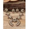 imageTOPACC Western Jewelry for Women White Turquoise Cowgirl Necklace with Boho Earings SetAWhite