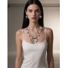 imageTOPACC Western Jewelry for Women White Turquoise Cowgirl Necklace with Boho Earings SetAWhite