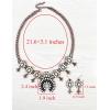 imageTOPACC Western Jewelry for Women White Turquoise Cowgirl Necklace with Boho Earings SetBWhite