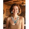 imageTOPACC Western Jewelry for Women White Turquoise Cowgirl Necklace with Boho Earings SetBWhiteTurquoise