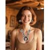 imageTOPACC Western Jewelry for Women White Turquoise Cowgirl Necklace with Boho Earings SetCWhite