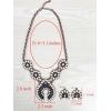 imageTOPACC Western Jewelry for Women White Turquoise Cowgirl Necklace with Boho Earings SetCWhite