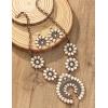 imageTOPACC Western Jewelry for Women White Turquoise Cowgirl Necklace with Boho Earings SetCWhite