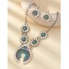 imageTOPACC Western Jewelry for Women White Turquoise Cowgirl Necklace with Boho Earings SetCWhiteTurquoise