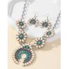 imageTOPACC Western Jewelry for Women White Turquoise Cowgirl Necklace with Boho Earings SetCWhiteTurquoise
