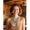 imageTOPACC Western Jewelry for Women White Turquoise Cowgirl Necklace with Boho Earings SetDTurquoise