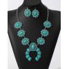 imageTOPACC Western Jewelry for Women White Turquoise Cowgirl Necklace with Boho Earings SetDTurquoise