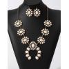imageTOPACC Western Jewelry for Women White Turquoise Cowgirl Necklace with Boho Earings SetDWhite
