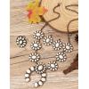 imageTOPACC Western Jewelry for Women White Turquoise Cowgirl Necklace with Boho Earings SetDWhite