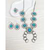 imageTOPACC Western Jewelry for Women White Turquoise Cowgirl Necklace with Boho Earings SetDWhiteTurquoise
