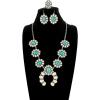 imageTOPACC Western Jewelry for Women White Turquoise Cowgirl Necklace with Boho Earings SetDWhiteTurquoise