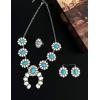 imageTOPACC Western Jewelry for Women White Turquoise Cowgirl Necklace with Boho Earings SetDWhiteTurquoise