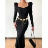 imageTOPACC Western Metal Concho Belt for Women Cowgirl Chain Belts for Dresses Jeans Country Concert OutfitBright Gold100
