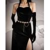 imageTOPACC Western Metal Concho Belt for Women Cowgirl Chain Belts for Dresses Jeans Country Concert OutfitBright Gold32a