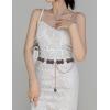 imageTOPACC Western Metal Concho Belt for Women Cowgirl Chain Belts for Dresses Jeans Country Concert OutfitBronze273