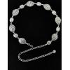 imageTOPACC Western Metal Concho Belts for Women Boho Cowgirl Chain Belt for Dresses Jeans Country Concert OutfitAntisilver