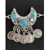 imageTOPACC Western Metal Concho Belts for Women Boho Cowgirl Chain Belt for Dresses Jeans Country Concert OutfitTurquoise