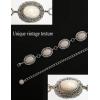 imageTOPACC Western Metal Concho Belts for Women Boho Cowgirl Chain Belt for Dresses Jeans Country Concert OutfitWhite