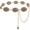 imageTOPACC Concho belts for Women Western Metal Cowgirl Boho Chain Belt for Dresses Jeans Country Concert OutfitGgold
