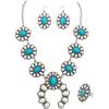 imageTOPACC Western Jewelry for Women White Turquoise Cowgirl Necklace with Boho Earings SetDWhiteTurquoise