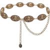 imageTOPACC Western Metal Concho Belt for Women Cowgirl Chain Belts for Dresses Jeans Country Concert OutfitBright Gold131