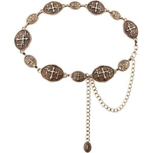 imageTOPACC Western Metal Concho Belts for Women Boho Cowgirl Chain Belt for Dresses Jeans Country Concert OutfitAntigold