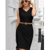 imageTOPACC 2 Pack Waist Belts for Women Fashion Skinny Belt Set for Dresses Pants Business CasualA Brown  Black