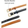 imageTOPACC 2 Pack Waist Belts for Women Fashion Skinny Belt Set for Dresses Pants Business CasualB Brown  Black