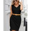 imageTOPACC 2 Pack Waist Belts for Women Fashion Skinny Belt Set for Dresses Pants Business CasualB Brown  Black