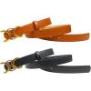 imageTOPACC 2 Pack Waist Belts for Women Fashion Skinny Belt Set for Dresses Pants Business CasualD Brown  Black