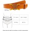 imageTOPACC 2 Pack Waist Belts for Women Fashion Skinny Belt Set for Dresses Pants Business CasualD Brown  Black