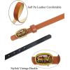 imageTOPACC 2 Pack Waist Belts for Women Fashion Skinny Belt Set for Dresses Pants Business CasualE Brown  Black