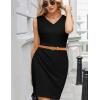 imageTOPACC 2 Pack Waist Belts for Women Fashion Skinny Belt Set for Dresses Pants Business CasualE Brown  Black