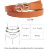 imageTOPACC 2 Pack Waist Belts for Women Fashion Skinny Belt Set for Dresses Pants Business CasualF Brown  Black
