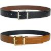 imageTOPACC 2 Pack Waist Belts for Women Fashion Skinny Belt Set for Dresses Pants Business CasualH Brown  Black
