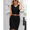 imageTOPACC 2 Pack Waist Belts for Women Fashion Skinny Belt Set for Dresses Pants Business CasualI Brown  Black