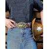 imageTOPACC Cowboy Belt for Men Women Western Country Cowgirl Belt for Jeans Pants Rodeo OutfitA Brown