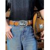 imageTOPACC Cowboy Belt for Men Women Western Country Cowgirl Belt for Jeans Pants Rodeo OutfitB Brown
