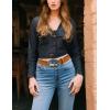 imageTOPACC Cowboy Belt for Men Women Western Country Cowgirl Belt for Jeans Pants Rodeo OutfitB Brown