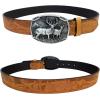 imageTOPACC Cowboy Belt for Men Women Western Country Cowgirl Belt for Jeans Pants Rodeo OutfitB Brown
