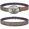 imageTOPACC Cowboy Belt for Men Women Western Country Cowgirl Belt for Jeans Pants Rodeo OutfitC Brown