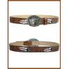 imageTOPACC Cowboy Belts for Men Women with Western Cross Buckle Cowgirl Country Belt for Jeans PantsC Brown