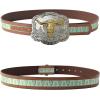 imageTOPACC Cowboy Belts for Men Women with Western Cross Buckle Cowgirl Country Belt for Jeans PantsE Brown
